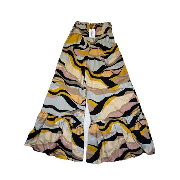 Sugar Lips Pants - Sugar Lips Wide Leg Pants Women’s Sz S Flowy Multi Swirl Print